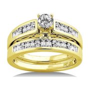 3/4 Ctw Rnd Ctr Bridal Set 14kt Yg