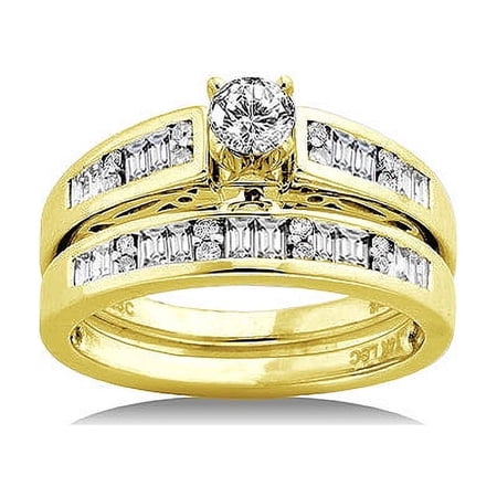 3/4 Ctw Rnd Ctr Bridal Set 14kt Yg