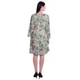 thumbnail image 4 of Moomaya Robe Courte Évasée Imprimée de Designer, Manches Longues, Tunique en Velours, Robes pour Femmes, 4 of 6
