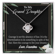 thumbnail image 2 of To My Granddaughter Live Your Dreams From Grandma Infinity Knot Necklace Message Card, 2 of 7