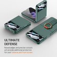 thumbnail image 6 of Compatible for Samsung Galaxy Z Flip 3 Case with Wrist Strap,Ultra Thin Matte PC Anti-Drop Wear-Resistant Built-in Glass Camera Screen Protector Case with Ring for Galaxy Z Flip 4 5G Green, 6 of 7