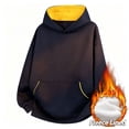 thumbnail image 3 of Chiccall Mens Hoodie Long Sleeve Colorblock Hooded Sweatshirts Outdoor Casual Athletic Loose Fit Sweatshirts with Pocket, 3 of 6