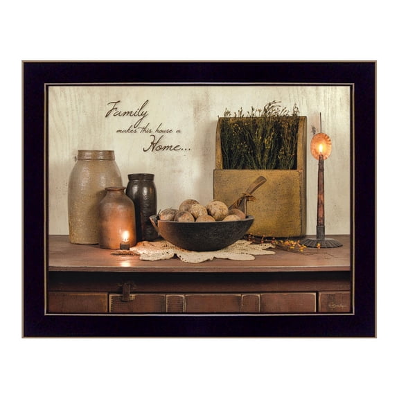 TrendyDecor4U Family Makes A House A Home By Susan Boyer Wall Art BOY356-712