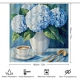 thumbnail image 2 of Bathroom Shower Curtain Sets with Rugs, Blue Leaves Pattern Printed on Shower Curtain and Liner Set, Ideal for Bathroom Apartment RV College Dorm, 72 x 72 inches, 2 of 8