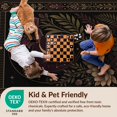 thumbnail image 4 of Design&I 4'x6' Ultra Soft Area Rug, Gold Deep Burgundy Celestial Garden Design Elegant Floral and Astral Motifs Fluffy Washable Non Shedding for Bedroom Living Room Home Office, 4 of 7