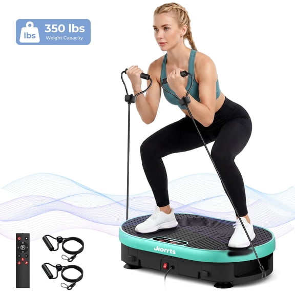 JIORRTS Vibration Plate Exercise Machine for Body Shaker Machine & Weight Loss, Shake Plate with Resistance Bands, 120 Speed Levels, Remote Control, Full Body Workout, Compact Home Gym Equipment