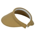 thumbnail image 3 of Top Headwear Women's Wide Brim Visor - Sports 5 Inch Wide Clip On Cap, Khaki, 3 of 4
