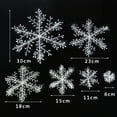 thumbnail image 6 of Christmas Snowflake Ornament Multi-sizes Glitter Romantic Gifts Reusable Scene Layout White Xmas Party Decoration Snow Flake Pendant Festival Supplies, 6 of 8