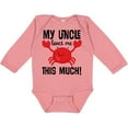 thumbnail image 3 of Inktastic Uncle Loves Me Childs Crab Boys or Girls Long Sleeve Baby Bodysuit, 3 of 5