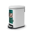 thumbnail image 6 of Acento Linea Slim Rectangular Step Trash Can, 1.3 Gallon Bathroom Waste Bin with Soft-Close Lid and Removable Inner Bucket, Matte White, 6 of 11