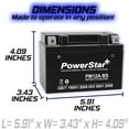 thumbnail image 5 of PowerStar 12V 9.5Ah Battery YT12A-BS for KTM Adventure, Duke Motorcycles, 5 of 6