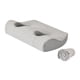 thumbnail image 1 of Almohada ergonómica para orejas perforadas, con funda, para dormir de lado. Gris claro, 1 of 9