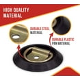 thumbnail image 3 of 4 Pack Flush Mount D-Ring Tie-Downs with Plastic Pan Fittings - 1000 Working Load Limit - Recessed D-Ring Tie Down Anchor for Flatbed Trailer Truck RV Cargo, 3 of 9