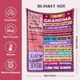 thumbnail image 6 of Grandma Gifts - Best Grandma Birthday Gifts - Great Grandmas Gift - Christmas Mothers Day Birthday Gift for Grandmas - Grandmoter Gift from Granddaughter Grandkids - to My Grandma''s Blanket 50"x60", 6 of 7