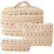 thumbnail image 2 of Makeup Cosmetic Bag 3 Pcs Cotton Quilted Makeup Bag Aesthetic Floral Toiletry Bag for Women,E, 2 of 5