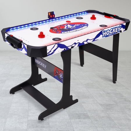 RayChee 53" Air Hockey Table with LED Lights, Electronic Air Hockey Game Table with Powerful Fan Motor, Indoor Arcade Game for Kids, Teens and Adults