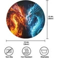 thumbnail image 4 of GZHJMY Fire Dragon and Water Dragon Round Placemats 15.4in, Washable Heat Resistant Table Mats for Dining Tables Kitchen Wedding Party Decoration Plate Mats Set of 1 Table Mat, 4 of 7