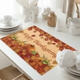 thumbnail image 5 of Orange Pumpkin Placemats Set of 2 Happy Thanksgiving Fall Maple Leaf Corn Plant Heat Insulated Linen Place Mats, Washable Stain-Proof Table Mats for Dining Tables Holiday Decor 13x19inch, 5 of 9