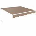 GARTIO 10' x 8' Retractable Patio Awning Outdoor Window Sun Shade Cover with Crank Handle