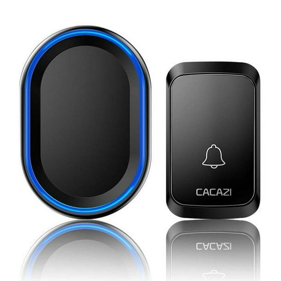 Wireless Doorbell, Waterproof Door Chime Kit with LED Flash Operating at 1000 Ft for Home, Office, Classroom(1 Button 1 Receivers)