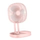 thumbnail image 3 of Mini ventilador portátil de pared para escritorio, plegable, eléctrico, recargable por USB, pequeño, color rosa, 3 of 12