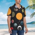 thumbnail image 5 of Daiia Planets And Their Moons Hawaiian Shirt for Men Gentle Cotton Regular Short Sleeve Casual-Small, 5 of 9