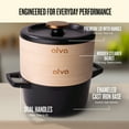 thumbnail image 4 of Alva Nori Enameled Cast Iron Steamer Set Dutch Oven 2.4Qt. - Oven Safe and Made without Harmful Chemicals - Induction and All Stovetop Compatible with Even Heat Distribution, 4 of 9