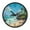 Serene Beach Scene, variant on Voice Activated Clock with Glow Light 12 Inch Large Silent Wall Clock Battery Operated for Home Decor Palm Trees and Ocean