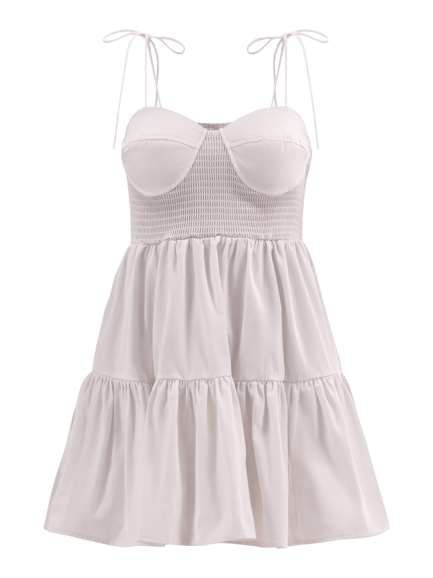 No Boundaries Fit and Flare Corset Dress with Bow Straps, Women's