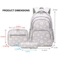 thumbnail image 2 of Mochila con estampado de margaritas de trigo dorado con lonchera y estuche para lápices, 2 of 7