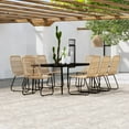 thumbnail image 1 of vidaXL 9 Piece Garden Dining Set Oak, 1 of 5