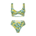 thumbnail image 4 of Daiia Lemon (3) Women's Bikini Set Two Piece Swimsuit High Waisted Bikini Adjustable Straps Bikini Perfect for Beach, Pool, and Summer Vacation-Medium, 4 of 9