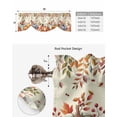 thumbnail image 5 of Tie Up Valance Curtain for Kitchen,Vintage Thanksgiving Pumpkin Rod Pocket Short Curtains Adjustable Tie-Up Shade Valances,Eucalyptus Leaves Window Treatment for Bathroom Living Room Bedroom, 5 of 8