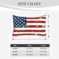 thumbnail image 4 of Sikiie Vintage American Flag Print Plush Pillow Cover, Wrinkle-proof and Stain-resistant Pillow Protector without Pillow Core, Home Decoration-16"x24", 4 of 6