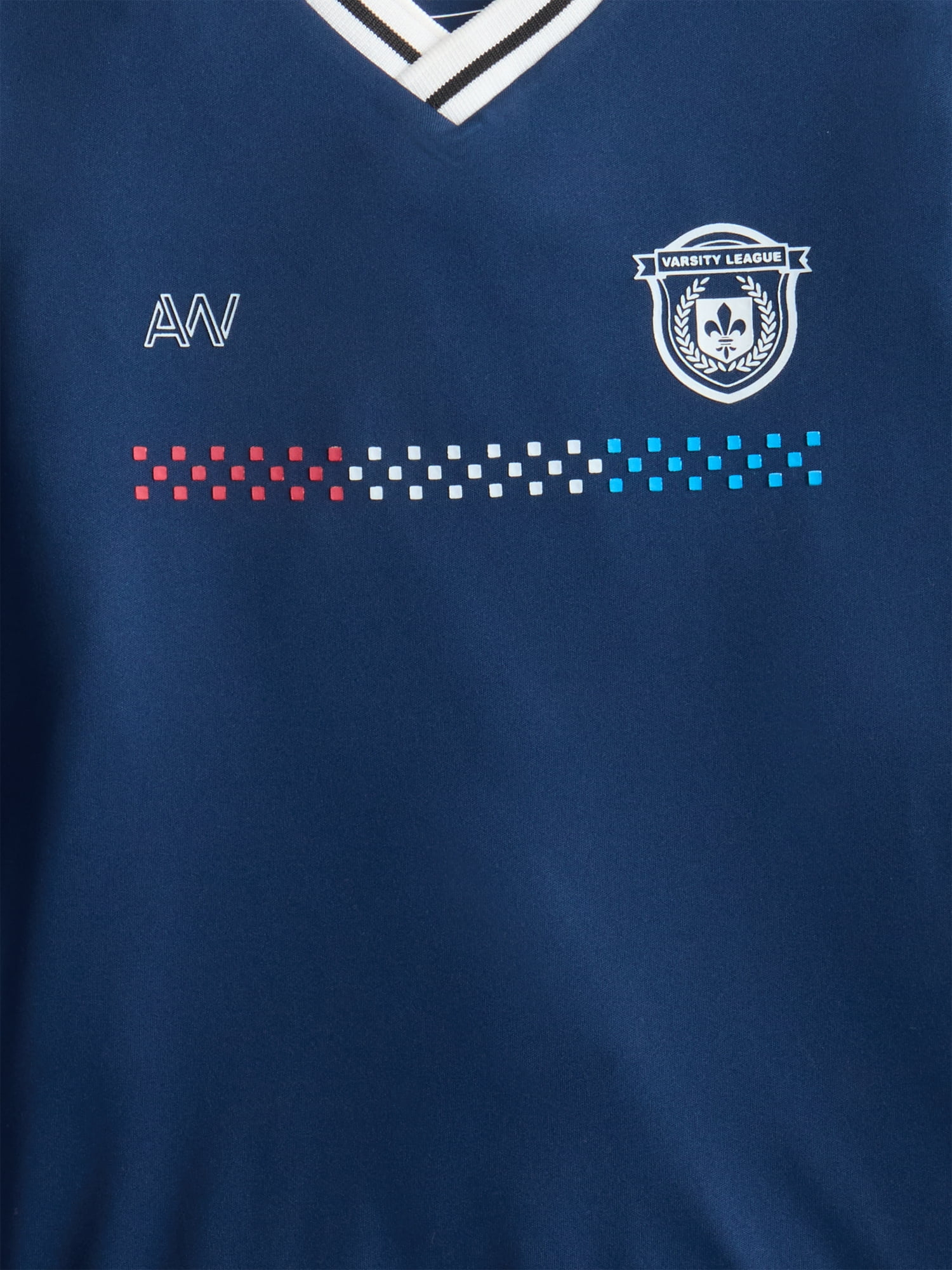 Athletic Works Boys Soccer Jersey Top with Short Sleeves, Sizes 4-18