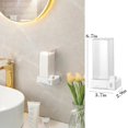 thumbnail image 2 of Ryelea Distributeur de Tampons de Coton, Porte-Coton Automatique à Pression pour Démaquillage, Utilisation et Prise Murales Optionnelles, Conception Fermée Anti-Poussière Hygiène (Transparent), 2 of 5