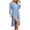 Light Blue, variant on Tqcoqu Women's Waffle Knit Casual Loungewear,Trendy Fit Bathrobe Loose Sleep Robe with Belt,Black Women's M-XXL