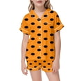 thumbnail image 4 of Bobifish Big Girls Sleepwear Sets 2 Piece Silk Satin Button Down Short Sleeves Shorts Sets Kids Comfort Holiday Homewear, 4 of 4