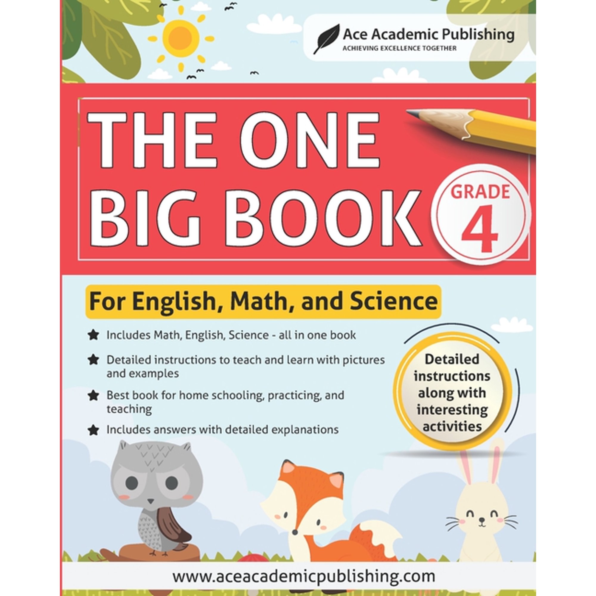 The One Big Book - Grade 4: For English, Math and Science (Paperback) 1949383385 9781949383386