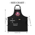 thumbnail image 4 of Colorful Cartoon Character Apron Set - 2 Pack Adjustable Bib Aprons with Pockets Fun Design with Smiling Character & Hearts, 4 of 5