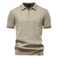 thumbnail image 1 of pstuiky camisetas para hombre, Suéter informal de manga corta con cuello vuelto, cómodo y liso para hombre camisas casuales para hombre l, 1 of 3