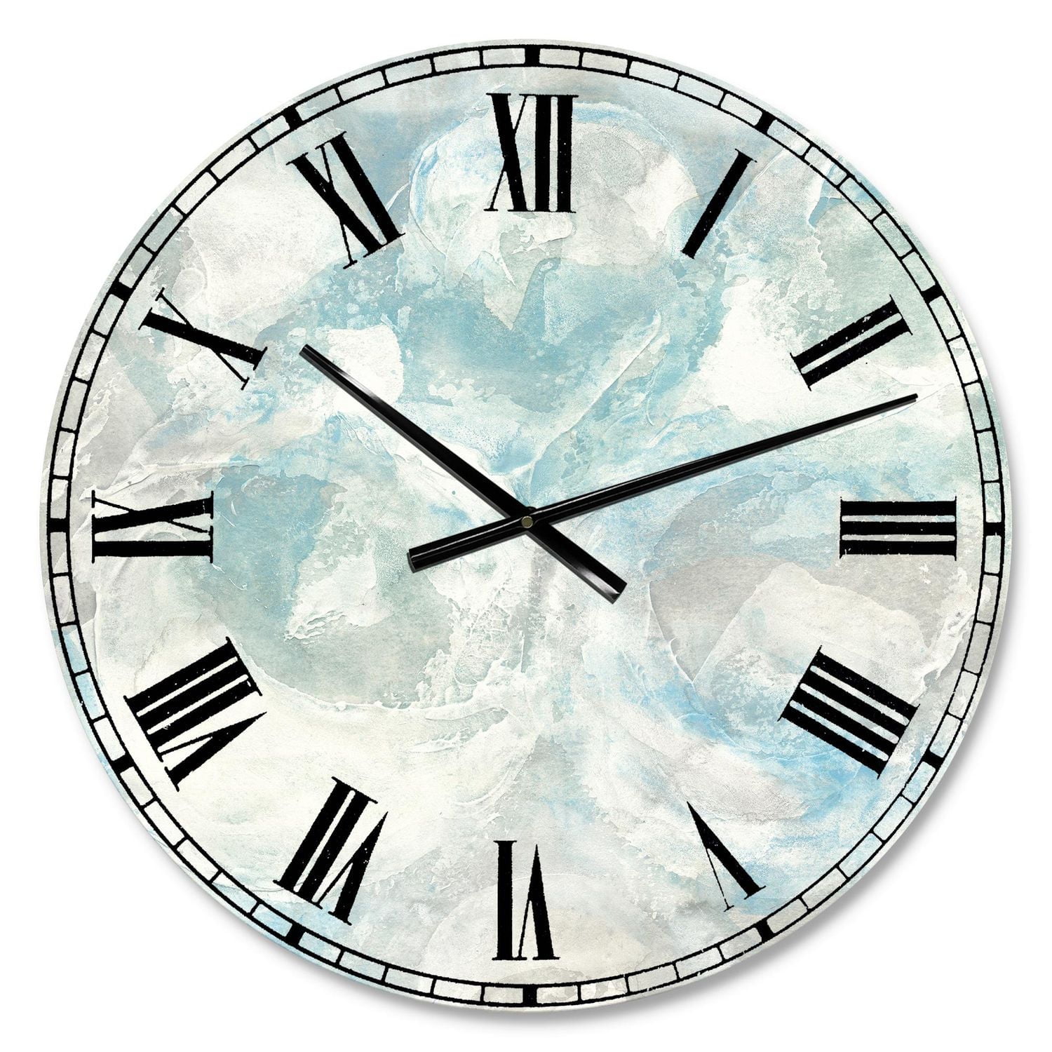 Designart 'Pale Blue Shade III' Coastal wall clock