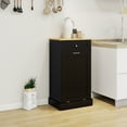 thumbnail image 5 of Yesfashion 1 Drawers 1 Compartment Tilt-Out Trash Cabinet Wooden Free Standing Trash Cabinet Recycling Cabinet 10 Gallon Laundry Hamper for Kitchen Living Room Bedroom Office, 5 of 9