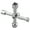 Silver, variant on Electrical Elevator Cabinet Wrench Key Multifunctional 4 Way Triangle Key Tool Professional Portable