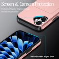 thumbnail image 3 of KOMI for iPhone 16 Case Wallet with Card Holder, iPhone 16 Phone Case for Women Men, Military Grade Shockproof Slim Protective Bumper Cover Rose Gold, 3 of 5