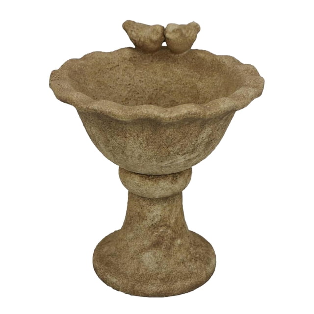 Comedero para pájaros Benzara Ivina, color marrón terracota, 30 cm