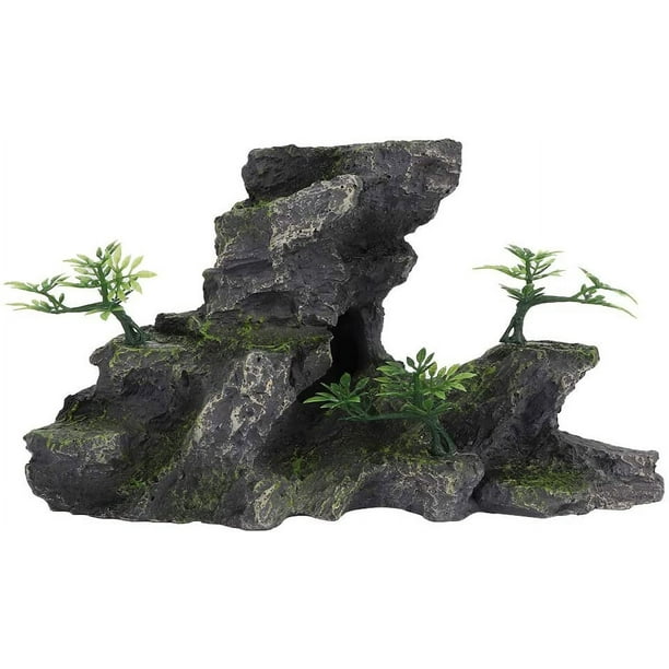 Adorno de acuario, simulación de forma de rocalla, adornos de cueva de resina, accesorios para peceras de acuario, paisajismo, decoración de acuario marino, pecera de acuario oso de fresa Electrónica