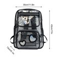 thumbnail image 2 of Jubipavy Transparent School Backpack PVC Transparent Bag Large Capacity Backpack Travel Transparent Backpack PVC Large School Bag, 2 of 4