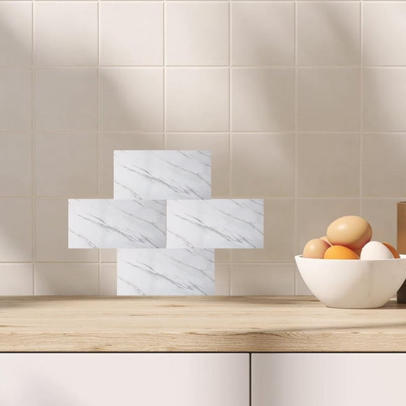 TAILTOSS Stick On Wallpaper Peel And Stick Wallpaper White Waterproof For Kitchen Cabinets 1Pcs