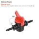 thumbnail image 3 of Uxcell 1/4" Conector de espiga Válvula de bola de cierre de plástico para tubo de riego 4 paquetes, 3 of 4